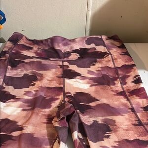 Reebok Purple and Brown Leggings Athletic Fit